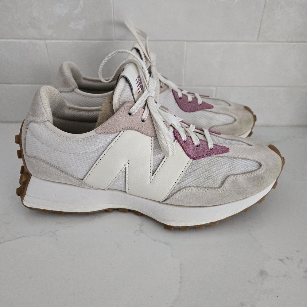 New Balance Calia 327 Sneaker Casual Athletic Shoes Pink White Beige 9.5 Ws327rp - Picture 3 of 10